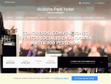 Tablet Screenshot of andorraparkhotel.com